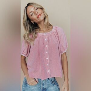 Things Between Red Gingham Women's Top